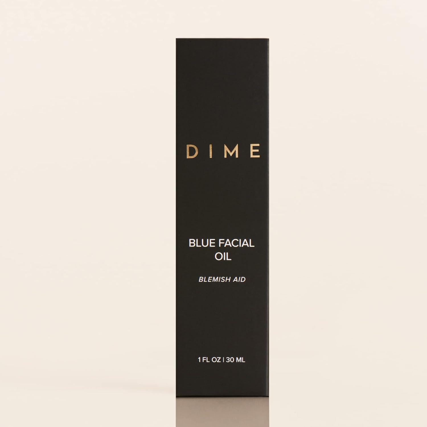 imageDIME Beauty Blue Facial Oil 1 oz 30 mL Blemish Spot Treatment with Blue Tansy Black Cumin Seed Rosehip and Grapeseed Oils