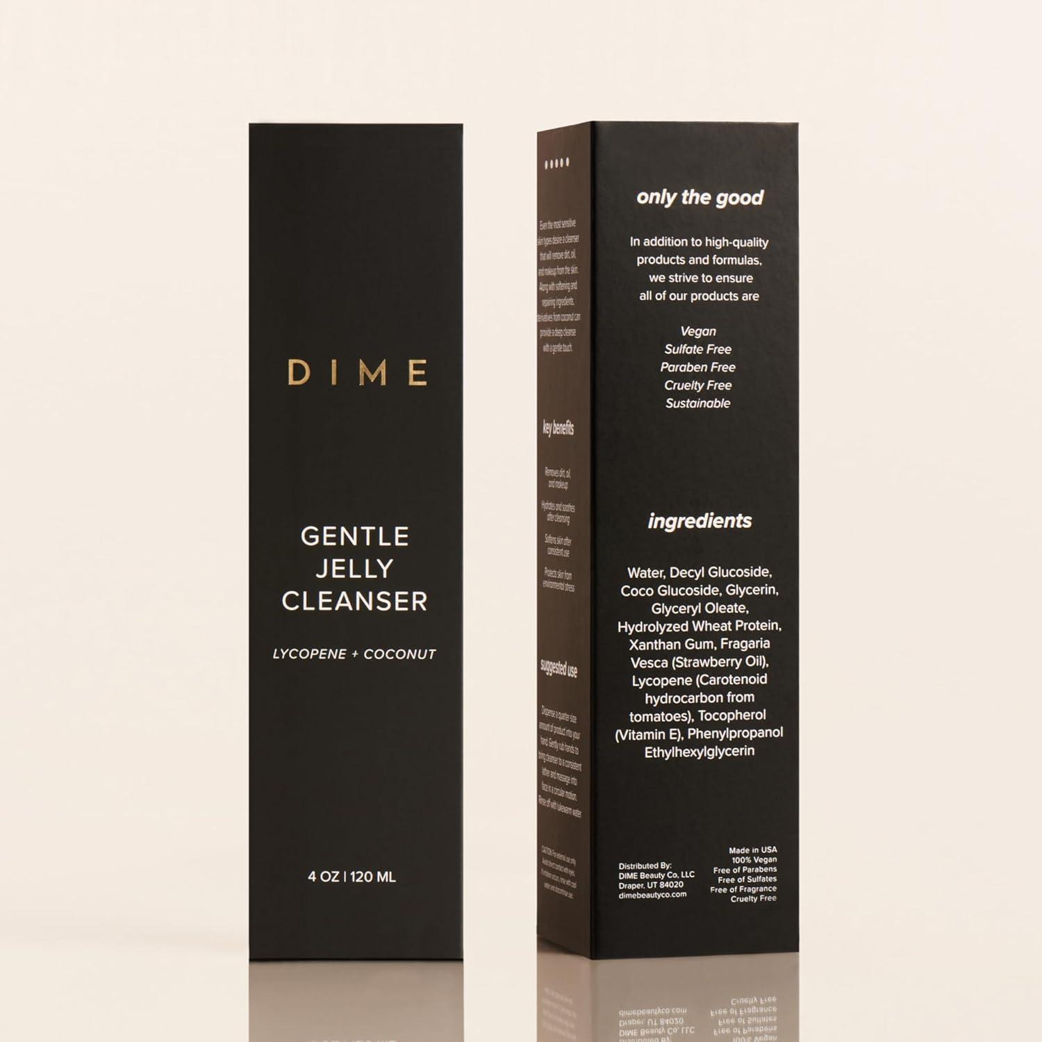 imageDIME Beauty Gentle Jelly Cleanser Hydrating Facial Cleanser and Makeup Remover with Vitamin E Sensitive Skin Face Wash 4 oz 120 ml4 Ounce Pack of 1