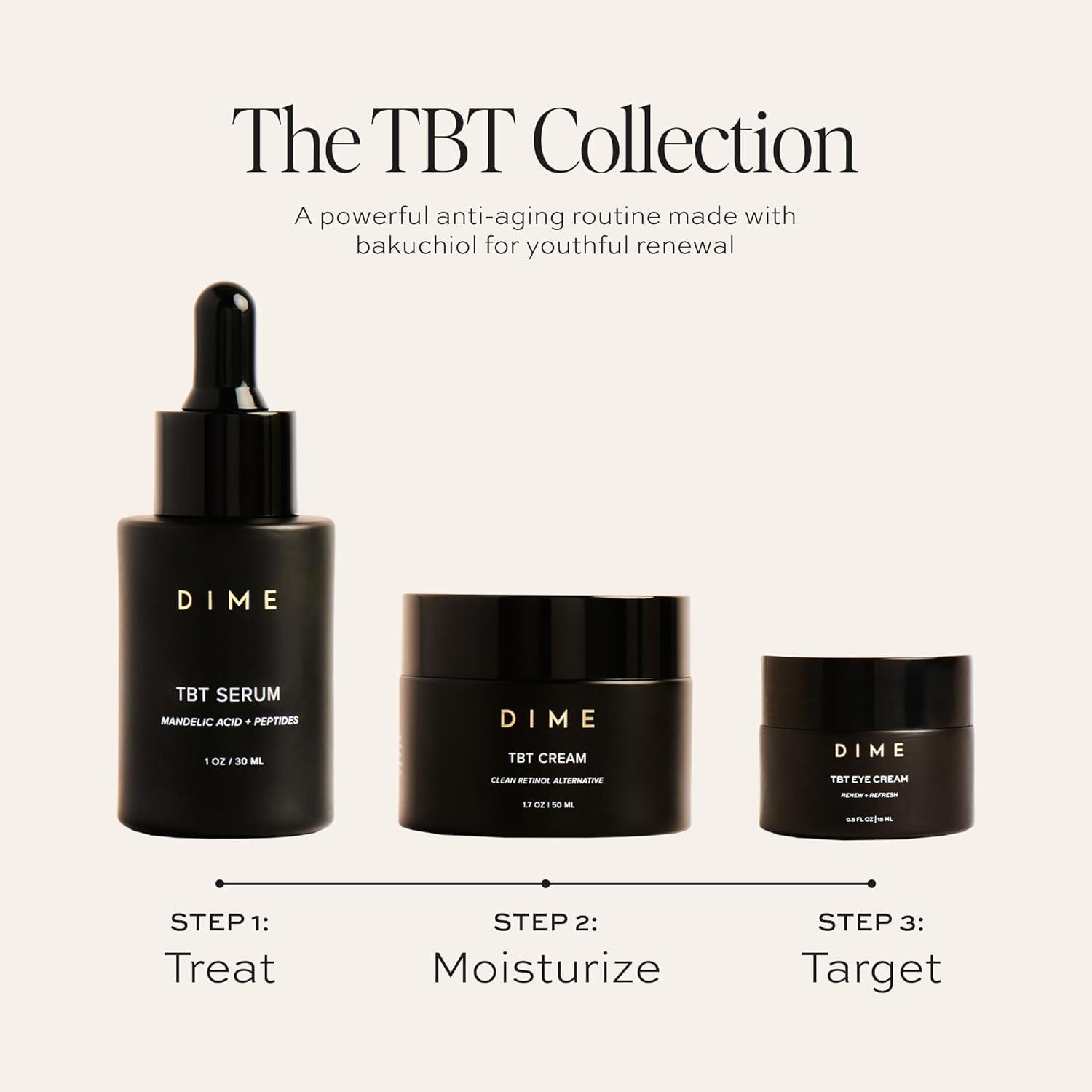 imageDIME Beauty TBT Eye Cream 05 oz 15 ml Smooth Fine Lines Firm Skin Restore Bounce Long Lasting Hydration with Bakuchiol