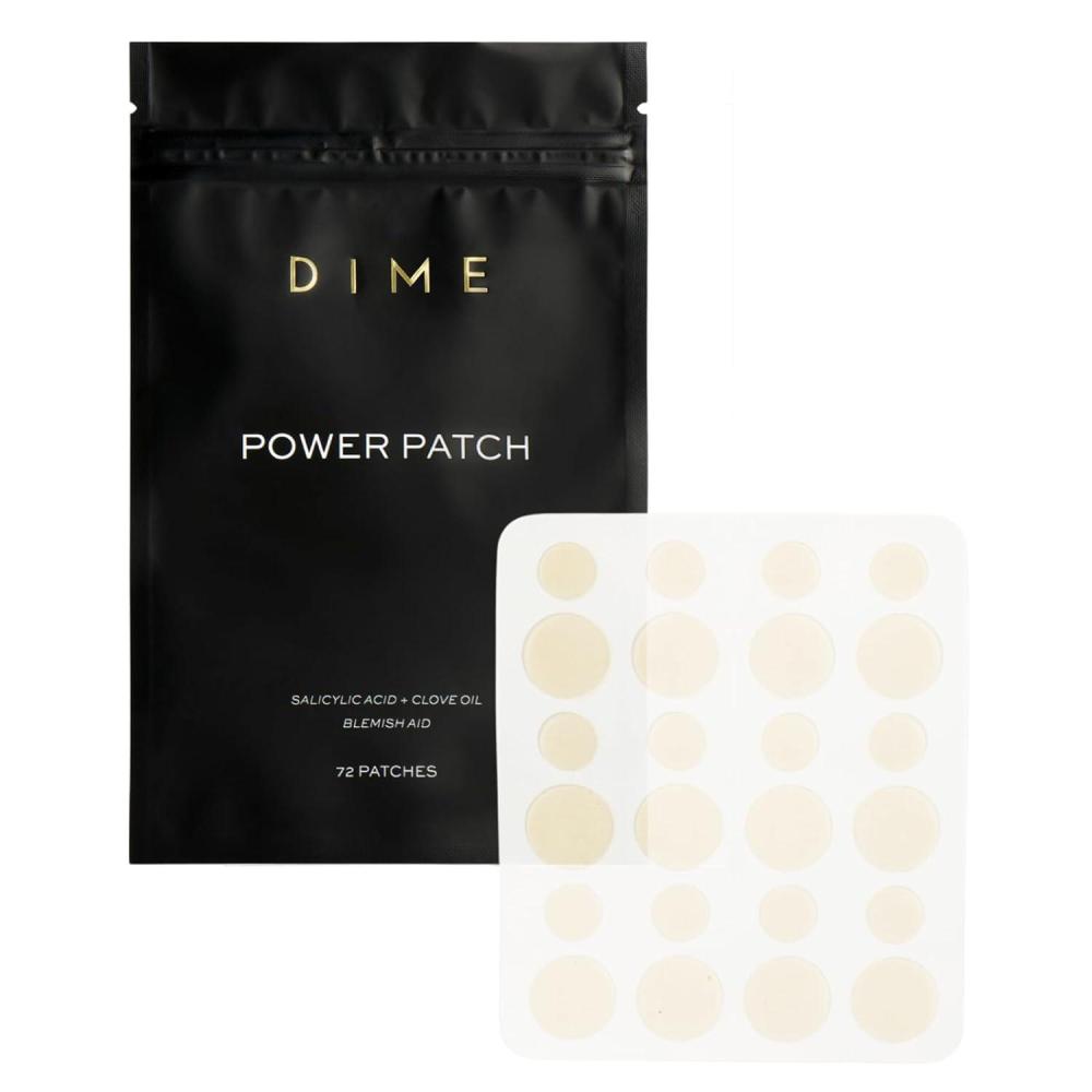 imageDIME Beauty Power Patch 72 Count Hydrocolloid Pimple Patches Zit Spot and Blemish Aid with Salicylic Acid Vitamin A and Clove Oil72 Count Pack of 1