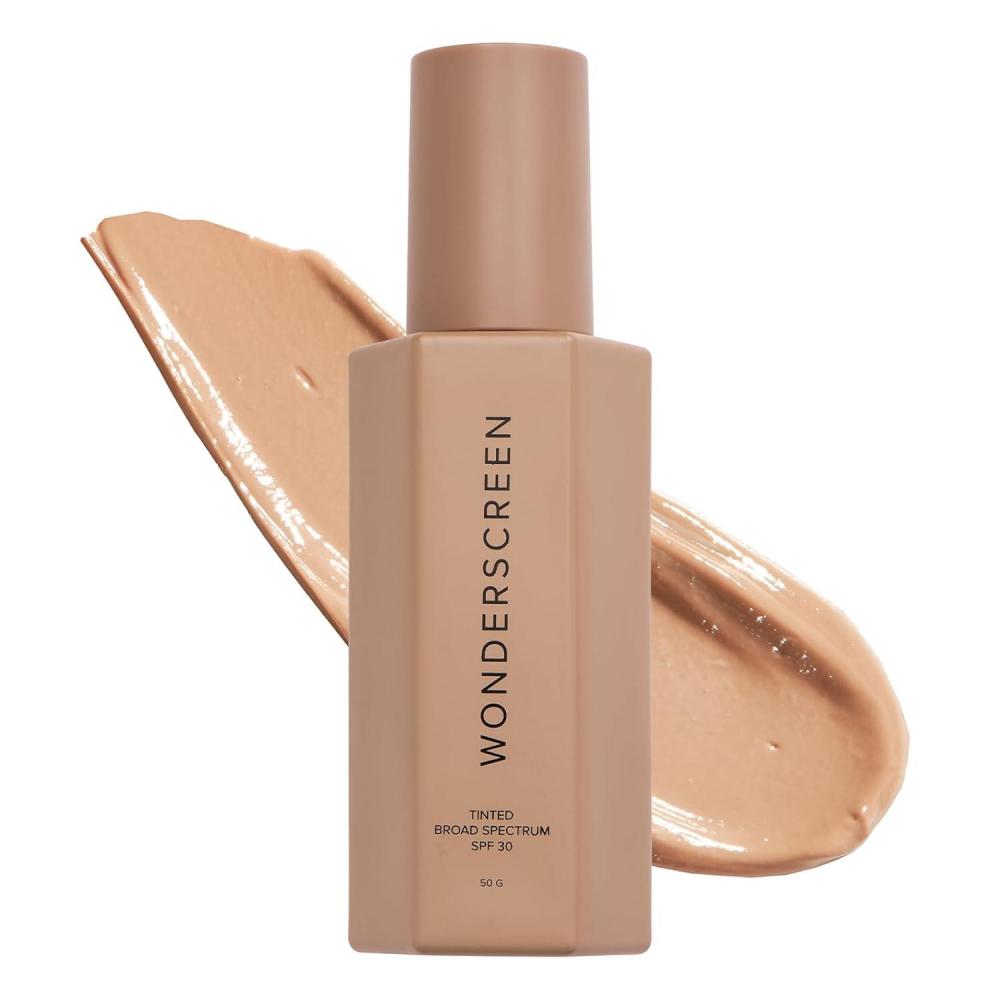 imageDIME Beauty Tinted Glow Wonderscreen SPF 30 Mineral Sunscreen for Face with 19 Zinc Oxide Tinted Moisturizer with SPF 50 g LightMedium