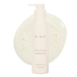 DIME Beauty Glaze Body Oil, Hydrating, Non-Greasy Massage Oil, Argan and Jojoba Oil for Skin, Bath Oil for All Over Body Glow, 4 oz / 120 ml