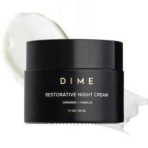 DIME Beauty Restorative Night Cream, Facial Moisturizer with Ceramides and Sea Buckthorn, 1.7 oz / 50 ml in Pump(Pump)