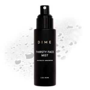 DIME Beauty Thirsty Face Mist with Electrolytes, Meadowfoam, and Sea Buckthorn, Hydrating Facial Spray, 2 oz / 60 ml(With Electrolytes)