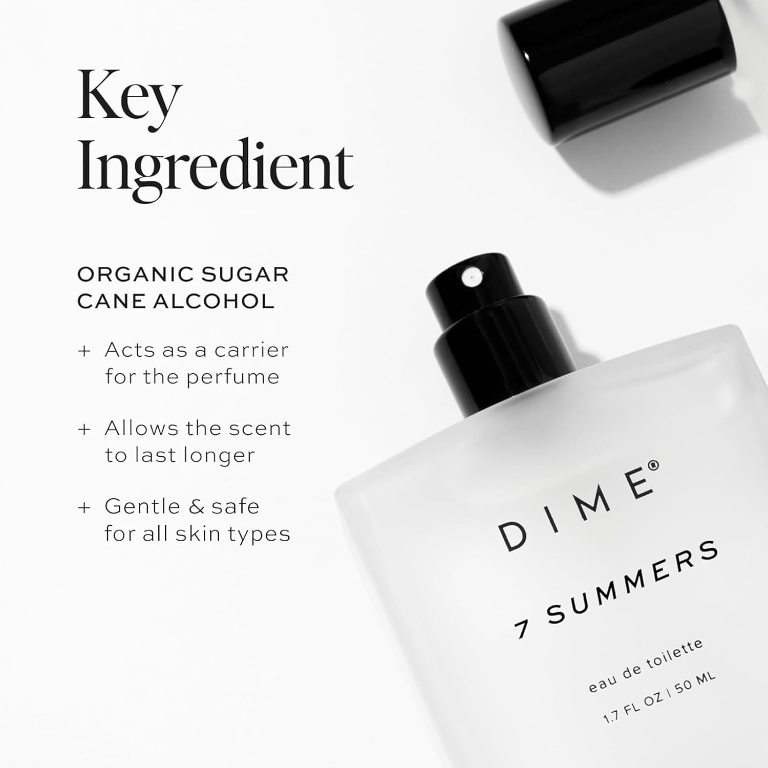 imageDIME Beauty 7 Summers Perfume for Women 17 oz 50 ml Sweet Floral Scent Clean Fragrance Eau de Toilette HypoallergenicClear