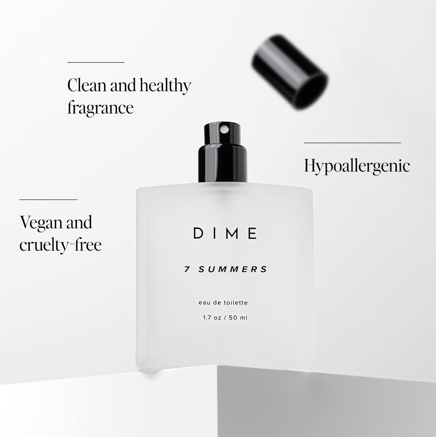 imageDIME Beauty 7 Summers Perfume for Women 17 oz 50 ml Sweet Floral Scent Clean Fragrance Eau de Toilette HypoallergenicClear