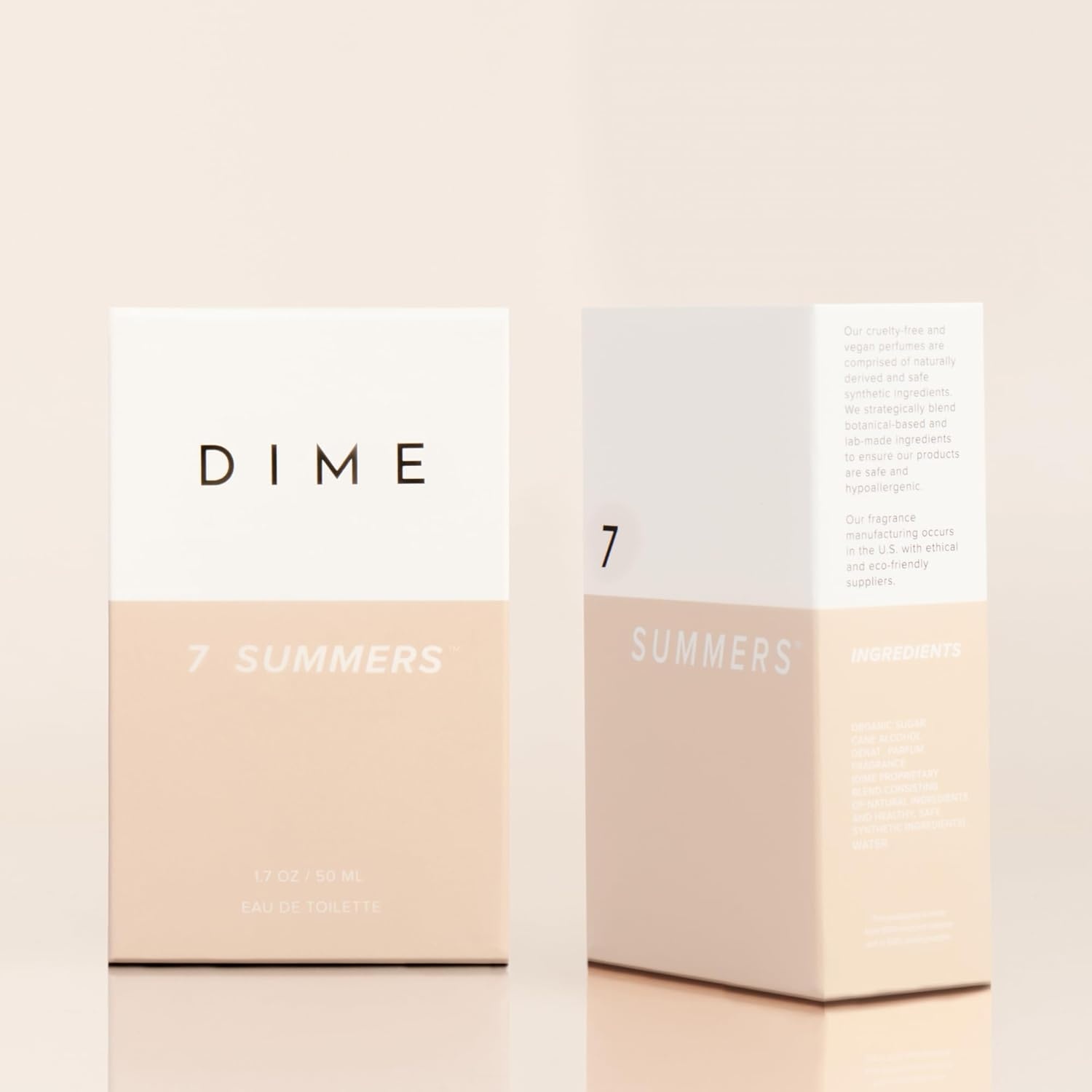imageDIME Beauty 7 Summers Perfume for Women 17 oz 50 ml Sweet Floral Scent Clean Fragrance Eau de Toilette HypoallergenicClear