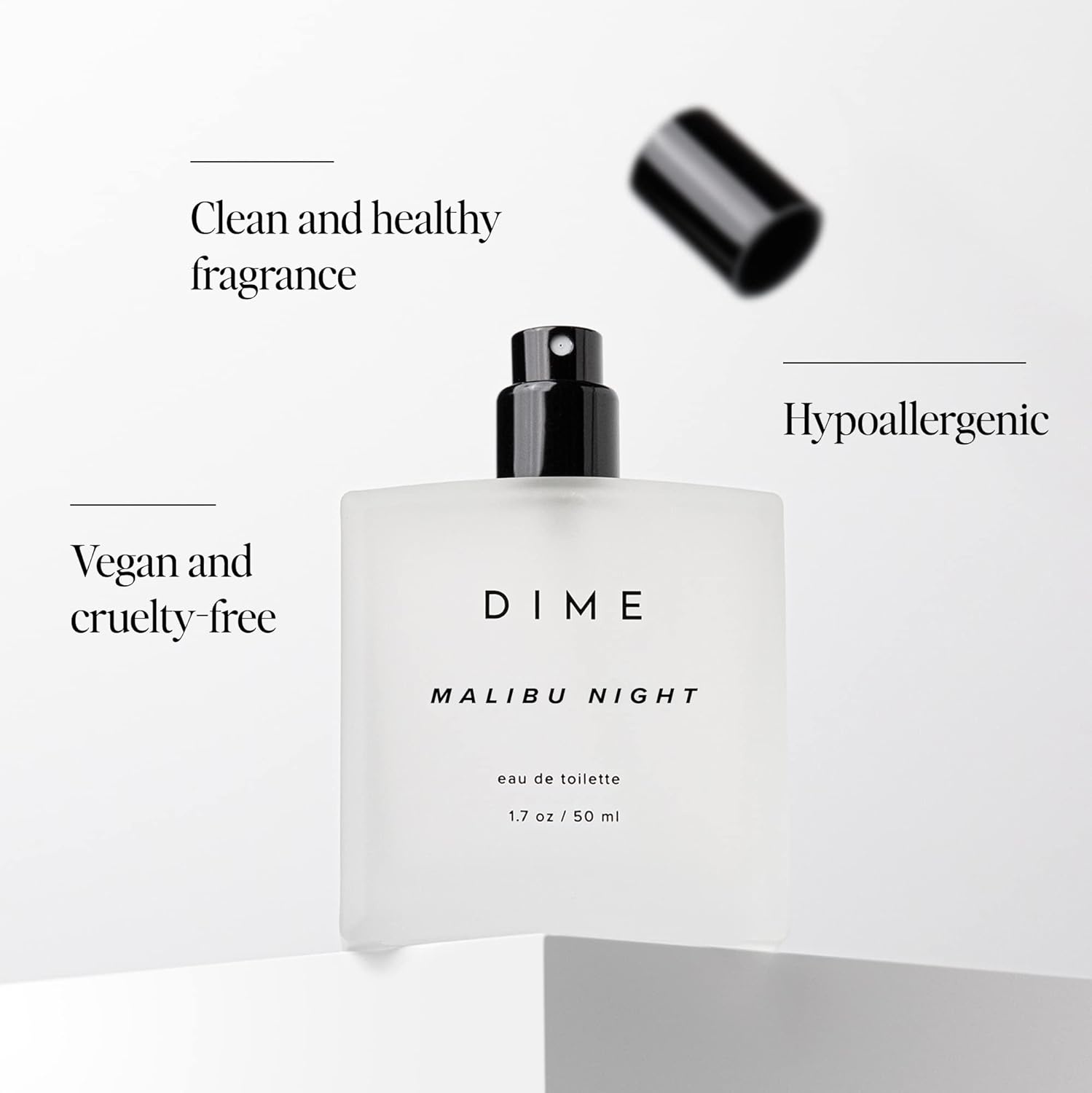 imageDIME Beauty Perfume Malibu Night 17 oz 50 ml Light and Floral Musk Scent Hypoallergenic Clean Perfume Eau de Toilette For WomenClear