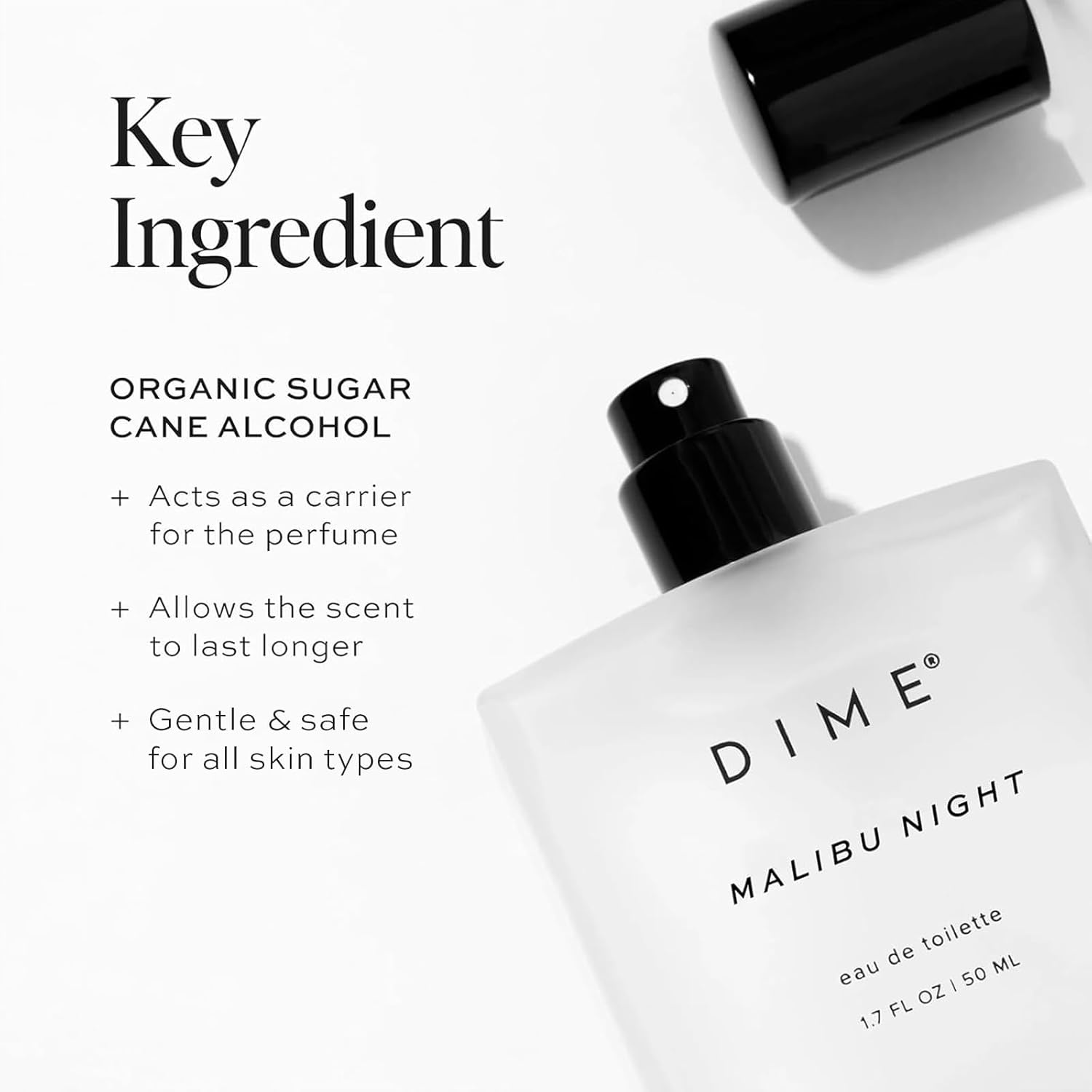 imageDIME Beauty Perfume Malibu Night 17 oz 50 ml Light and Floral Musk Scent Hypoallergenic Clean Perfume Eau de Toilette For WomenClear