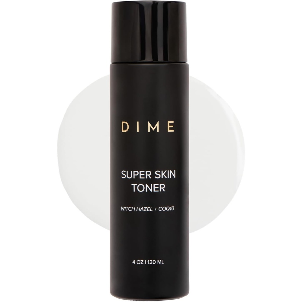 image:imageDIME Beauty Super Skin Toner AlcoholFree Witch Hazel Face Toner with CoQ10 Hyaluronic Acid amp Cucumber Extract PoreTightening Brightening Antioxidant Toner 4 oz 120 mlSuper Skin Toner