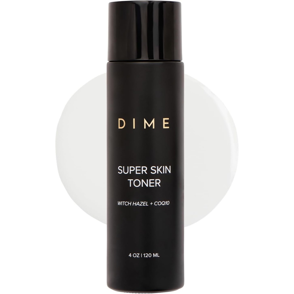 image:imageDIME Beauty Super Skin Toner AlcoholFree Witch Hazel Face Toner with CoQ10 Hyaluronic Acid amp Cucumber Extract PoreTightening Brightening Antioxidant Toner 4 oz 120 mlOriginal Toner